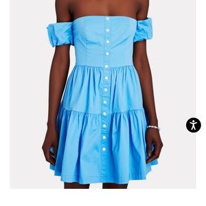 STAUD
Demi Mini Poplin Dress Blue Size 8 $245